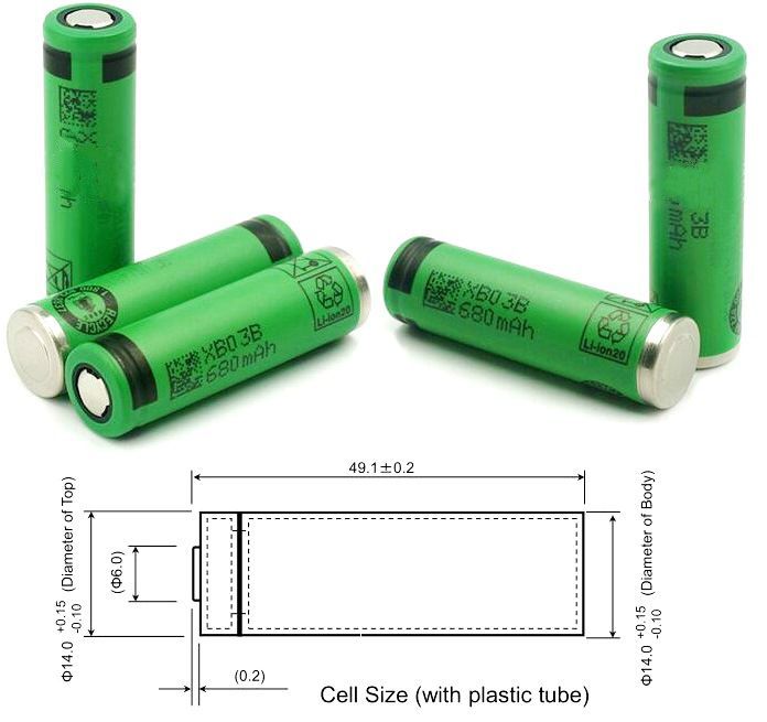 Bateria Vapcell 14500